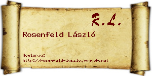 Rosenfeld László névjegykártya